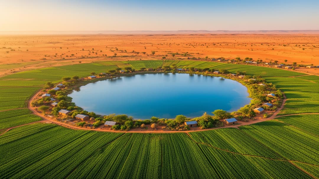 Lake Chad Basin aerial view